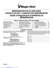 Maytag MSD2652KEW - 26 cu. Ft. Refrigerator Refrigerator Use & Care Manual