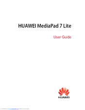 Huawei MediaPad 7 Lite User Manual