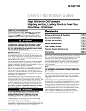 American Standard *HV1MO87 User's guide User's Information Manual