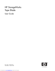 HP StorageWorks Tape Blade User Manual