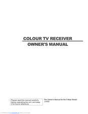 Haier 21FB1 Owner's Manual