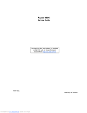 Acer Aspire 1606 Service Manual