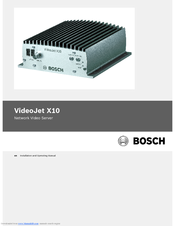 Bosch VideoJet X10 Installation And Operating Manual