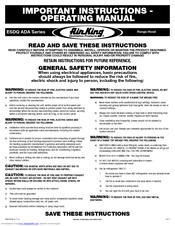 Air King ESDQ ADA Series Operating Manual