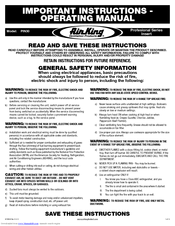 Air King PIN30 Operating Manual