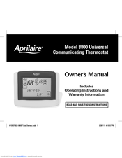 Aprilaire 8800 Owner's Manual