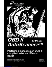 Actron OBD II AutoScanner CP9135 Instructions Manual