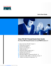 Cisco PIX 501 - Security Appliance Quick Start Manual