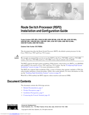 Cisco MEM-RSP-FLC32M= Installation And Configuration Manual