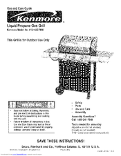 Kenmore 464324009 - LP Gas Grill Use And Care Manual