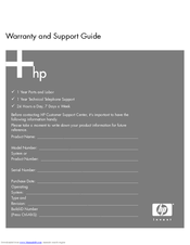HP Pavilion a1000 - Desktop PC Support Manual