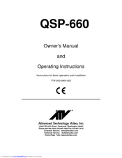 Advanced Technology International Usa Qsp 660 Manuals