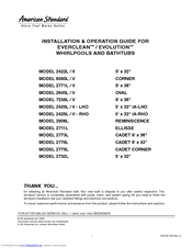 American Standard Lifetime 7236L Manuals