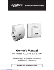 Aprilaire 600 Manuals