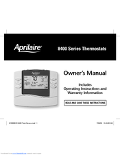 Aprilaire 8400 series Manuals