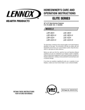 Lennox Hearth Products Elite Lbc 3824 Care And Operating