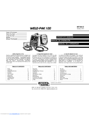 Lincoln Electric WELD-PAK 100 IMT460-D Manuals
