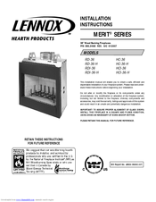 Lennox Hearth Products Merit Series Rdi 36 H Manuals