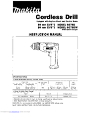 Makita Cordless Drill Instruction Manual
