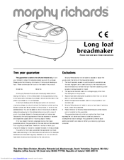 Morphy richards breadmaker 48245 recipes for meatloaf Morphy richards breadmaker 48245 recipes for meatloaf