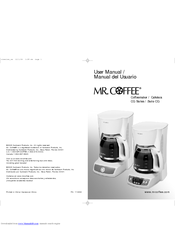 Mr. Coffee CGX23 Manuals