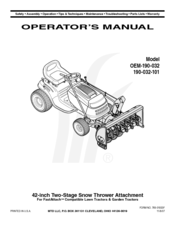 Mtd Snow King Snowblower Manual