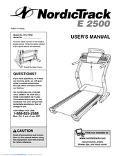 Nordictrack E 2500 Manuals