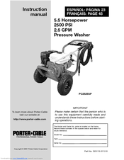 Porter-cable PC2525SP Manuals