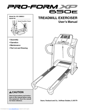 Proform XP 650E Manuals