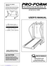 Proform Crosswalk 495CW Manuals