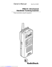 Radio shack pro 62 scanner manual