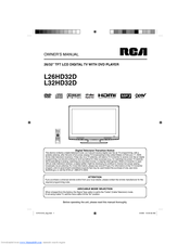 rca l22hd32d manual Rca l22hd32d lcd/dvd combo hdtv manuals.