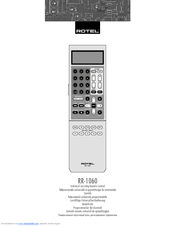 Rotel RR-969 Remote Control Owners Manual