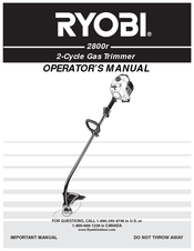 Ryobi 2800r Manuals