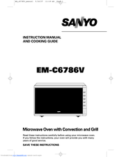 Sanyo Em C6786v Microwave Oven With Convection Manuals Manuals And User Guides For Sanyo Em C6786v Microwave Oven With Convection We Have 2 Available