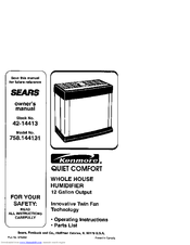 Kenmore Quiet Comfort 758 144131 Manuals