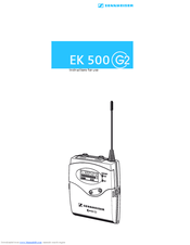 Sennheiser Ek 500 G2 Manuals