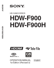 hdw f900r manual Sony f900 manual.