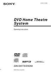 sony dav-dx250 manual Sony dx250 manuals.
