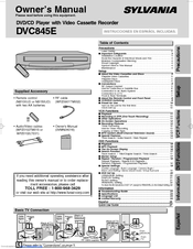 Sylvania DVC845E Manuals