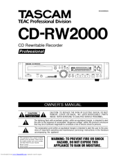 tascam cd rw2000 manual Moosers's review tascam cd-rw2000 v3 audiofanzine.