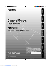 Toshiba 32DF46 - 32" CRT TV Manuals