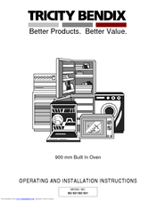 tricity bendix oven timer instructions Tricity bendix bd 921/2 operating and installation instructions.