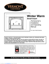 Vermont Castings Winterwarm Small Insert 2080 Manuals Manuals And User Guides For Vermont Castings Winterwarm Small Insert 2080 We Have 1 Manual Available Free