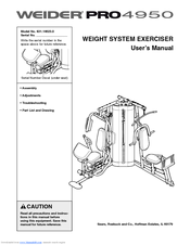 Weider Pro 4950 Weight Chart