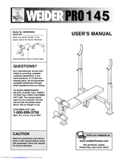 Weider Pro 145 Manuals