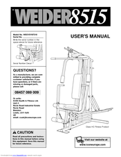 Weider 8515 Manuals