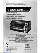 Black Decker Toaster R Oven Cto649 Manuals