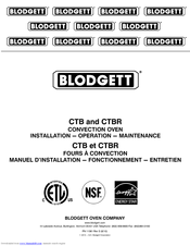 Blodgett CTB Series Manuals