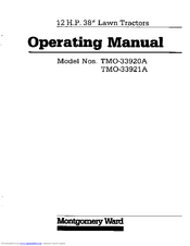 Montgomery Wards Zer Manual